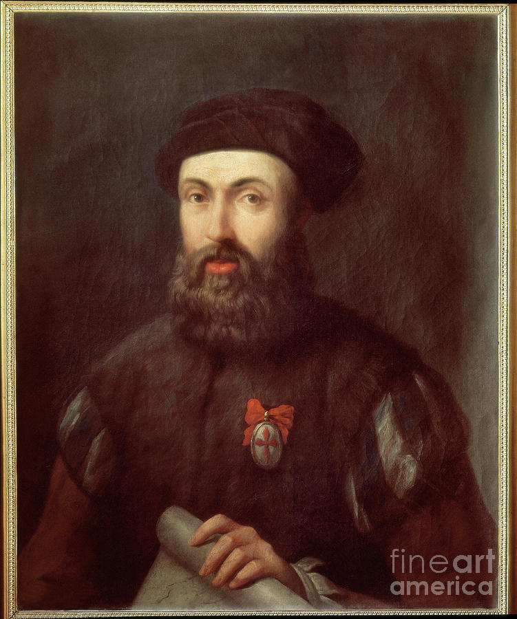 Portrait Of The Portuguese Navigator And Explorer Fernand Magellan Painting by Spanish School