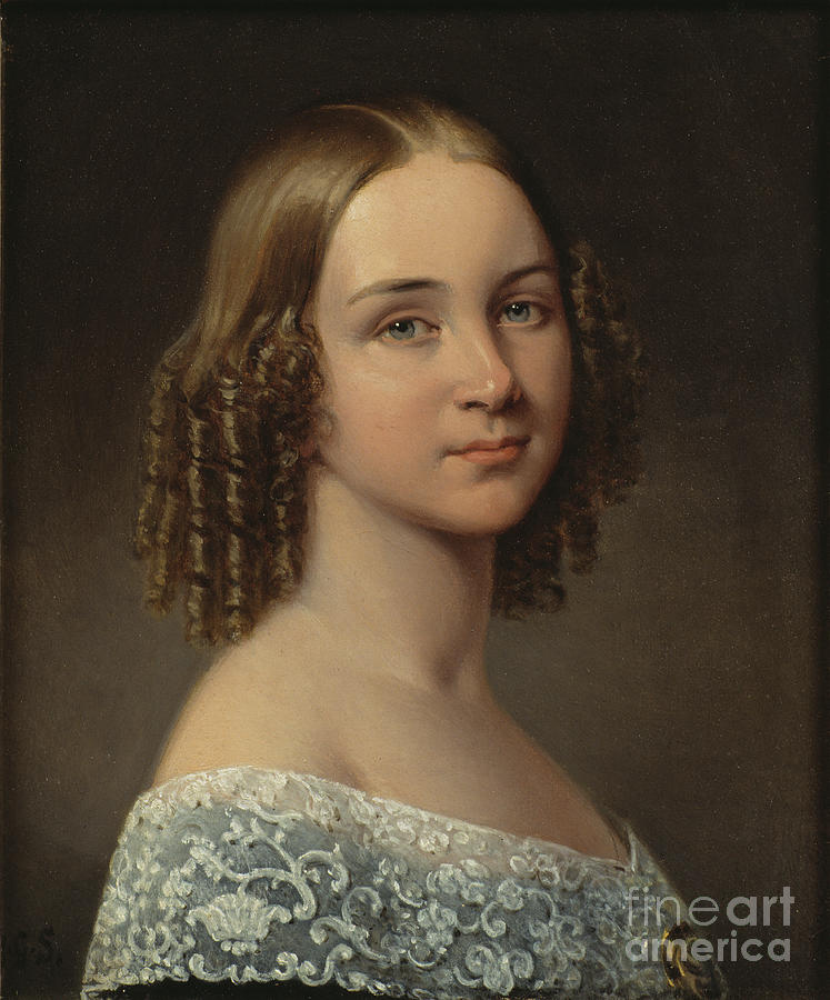 Portrait Of The Soprano Jenny Lind Drawing by Heritage Images