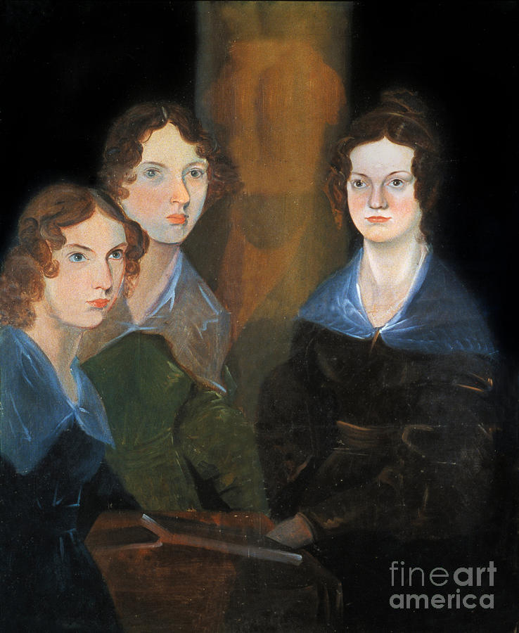Portrait Painting - Portrait Of The Three Bronte Sisters: Charlotte Bronte by Patrick Branwell Bronte