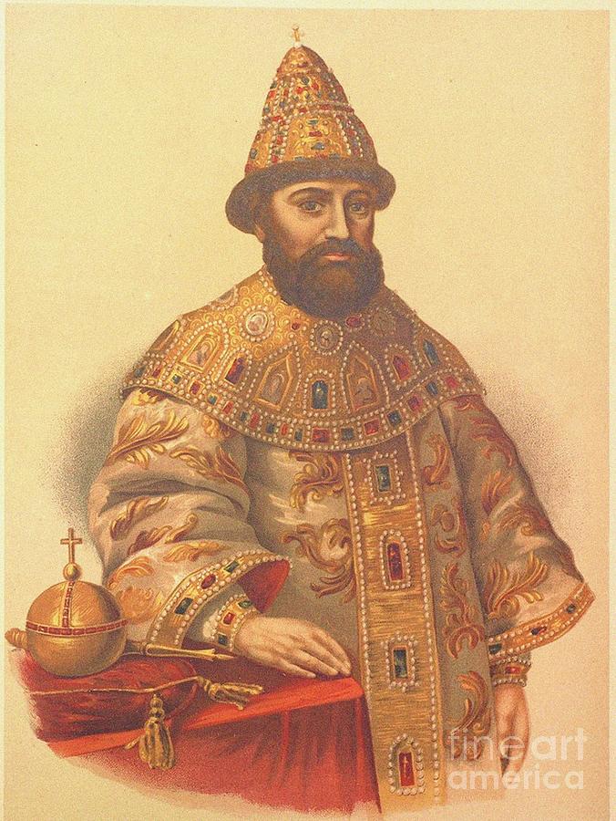 Portrait Of The Tsar Michail Drawing by Heritage Images