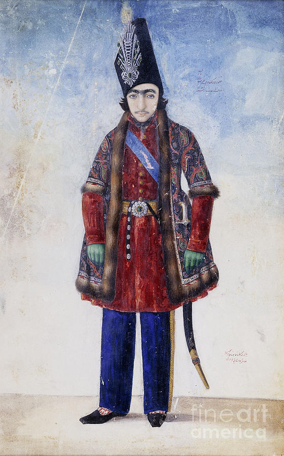 Portrait Of The Young Nasr Aldin Shah, C.18456 Painting by Abu'l