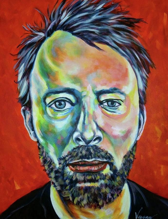 Portrait of Thom Yorke Painting by Nathan Versaw - Fine Art America