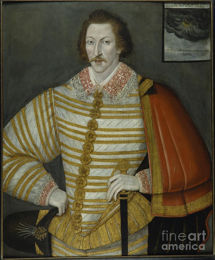 Portrait Of Thomas Cavendish, The Circumnavigator, 1588-91 Painting by John The Younger Bettes