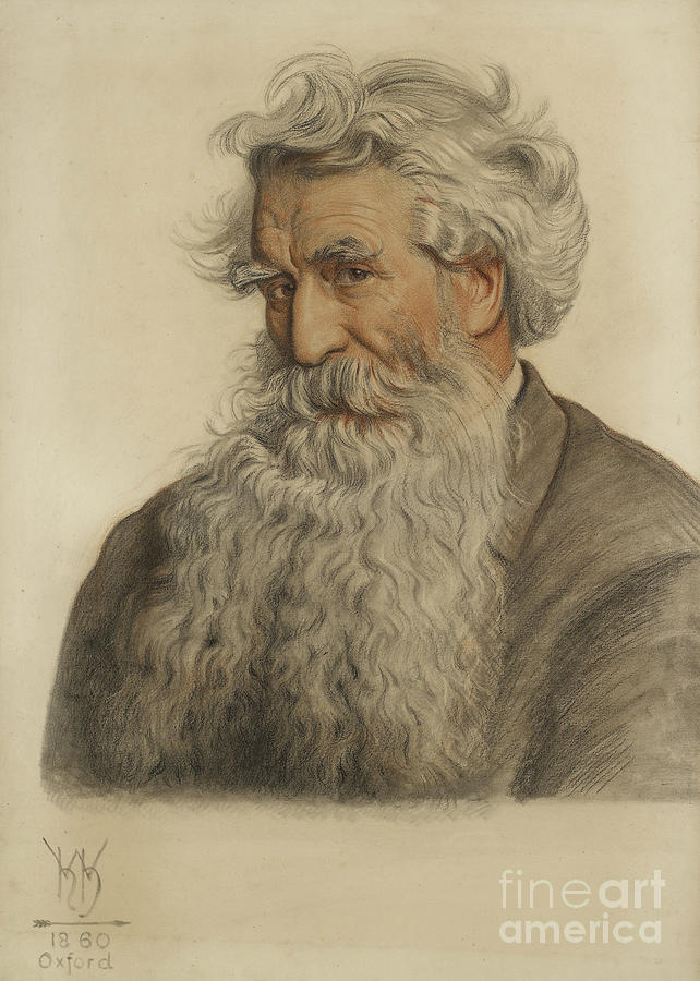 Portrait Of Thomas Combe, Printer To The University Painting by William Holman Hunt