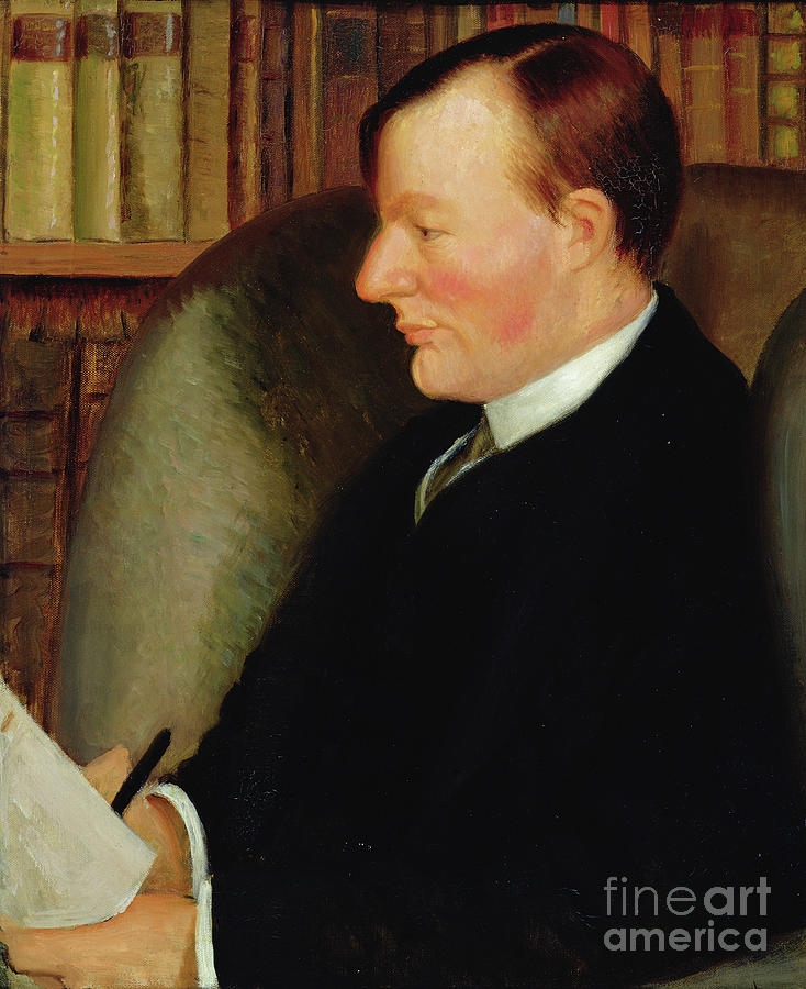 Portrait Of Thomas Edmund Harvey Painting by Mark Gertler