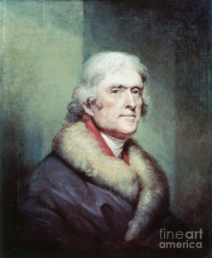 19th Century Painting - Portrait Of Thomas Jefferson by Rembrandt Peale