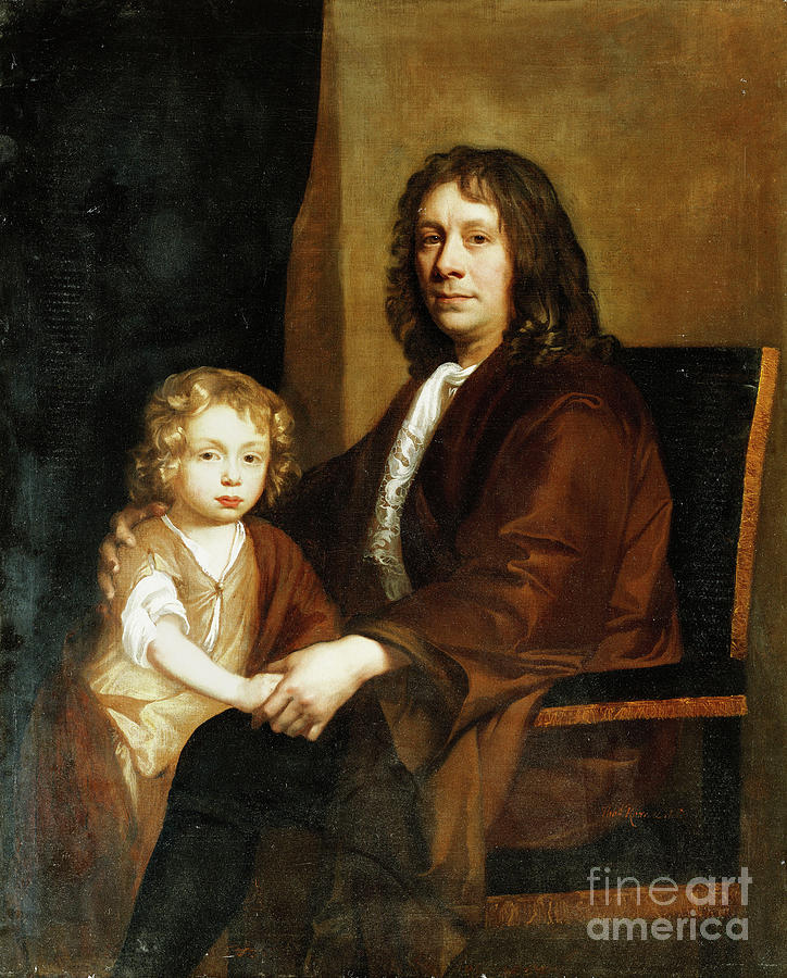 Portrait Of Thomas Rowe And His Son, Seated Three quarter Length, The