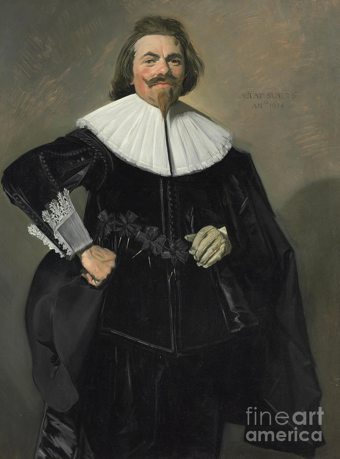 Portrait Of Tieleman Roosterman, 1634 Painting by Frans Hals