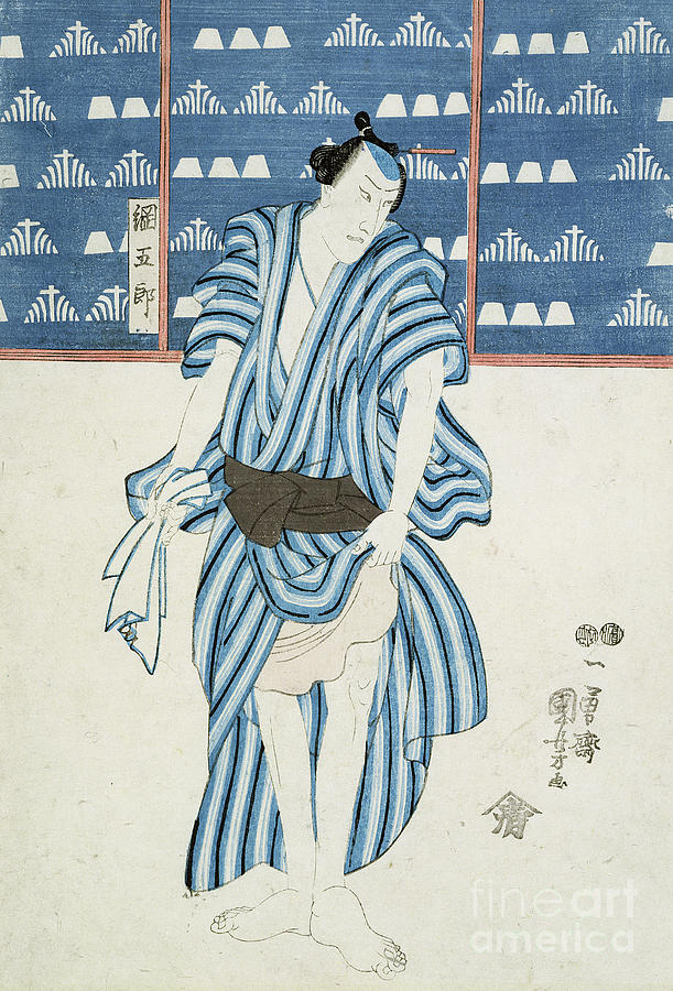 Utagawa Kuniyoshi Painting - Portrait Of Tunagore Woodblock Print by Utagawa Kuniyoshi