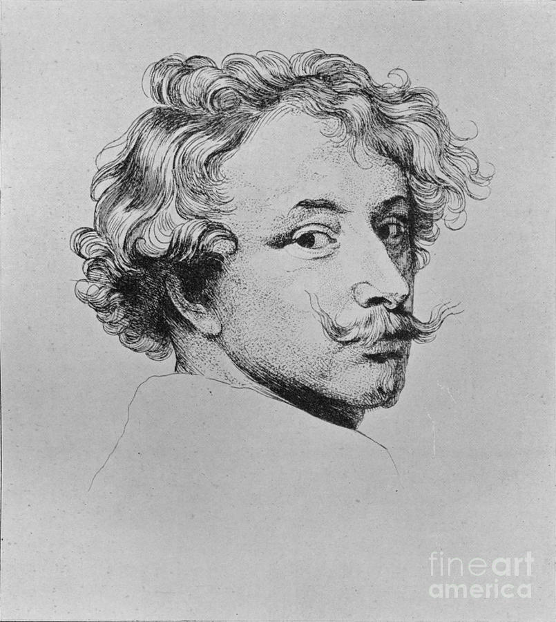 Portrait Of Vandyck 1635 Drawing by Print Collector