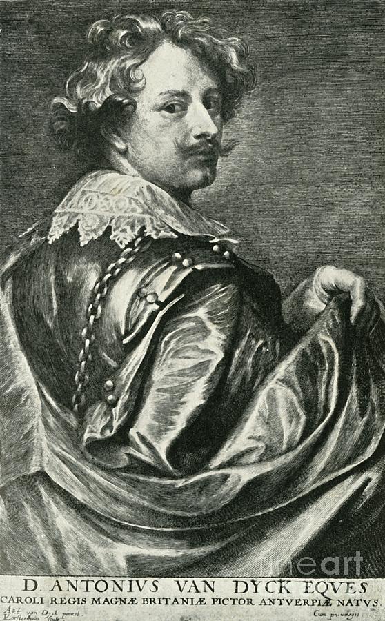 Portrait Of Vandyck Drawing by Print Collector