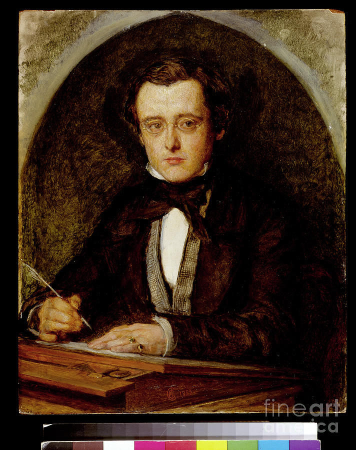 Portrait Of Wilkie Collins Painting by Charles Alston Collins