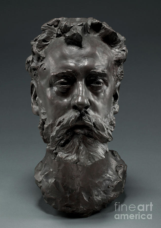 Portrait Of William E Henley, 1882 Bronze Photograph by Auguste Rodin