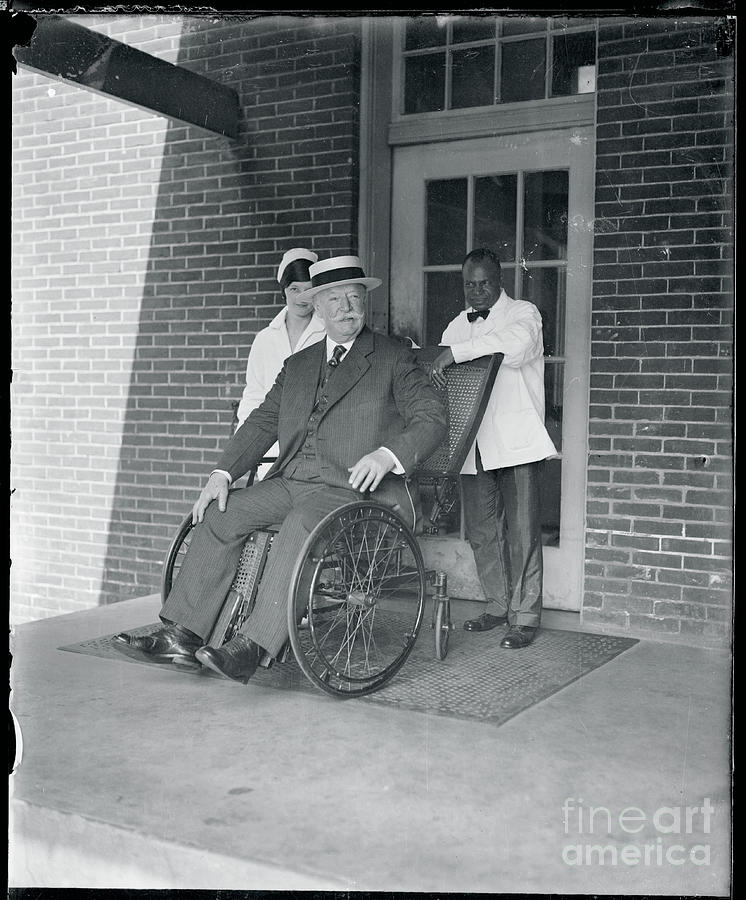 Portrait Of William H Taft In Wheelchair Photograph by Bettmann