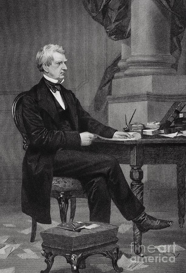Portrait Of William Henry Seward Painting by Alonzo Chappel