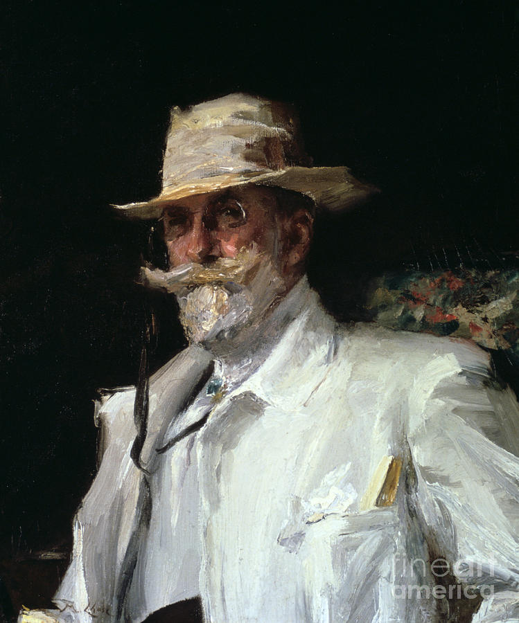 Portrait Of William Merritt Chase Drawing by Print Collector