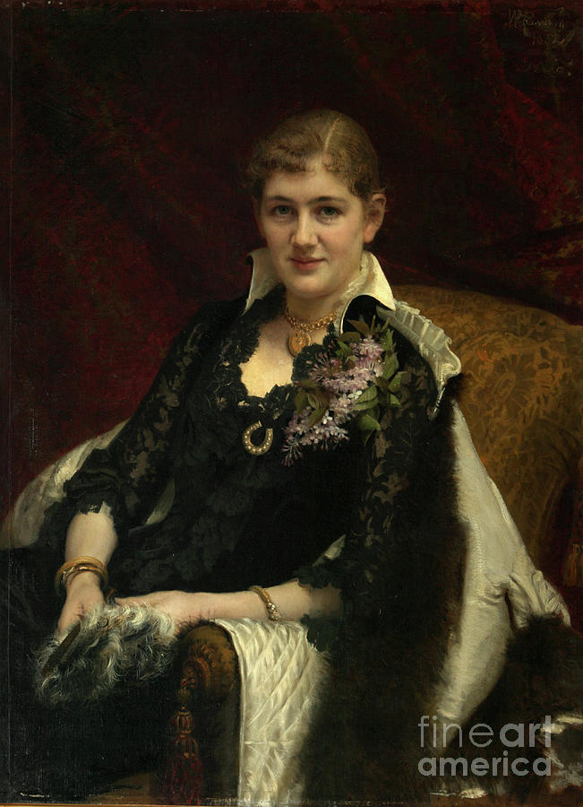 Portrait Of Y.a. Voeykova, 1882. Artist Drawing by Heritage Images