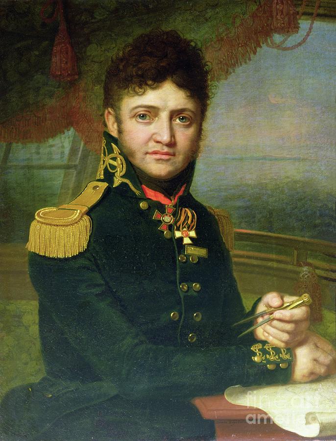 Portrait Of Yuri F. Lisyansky, 1810 Painting by Vladimir Lukich ...