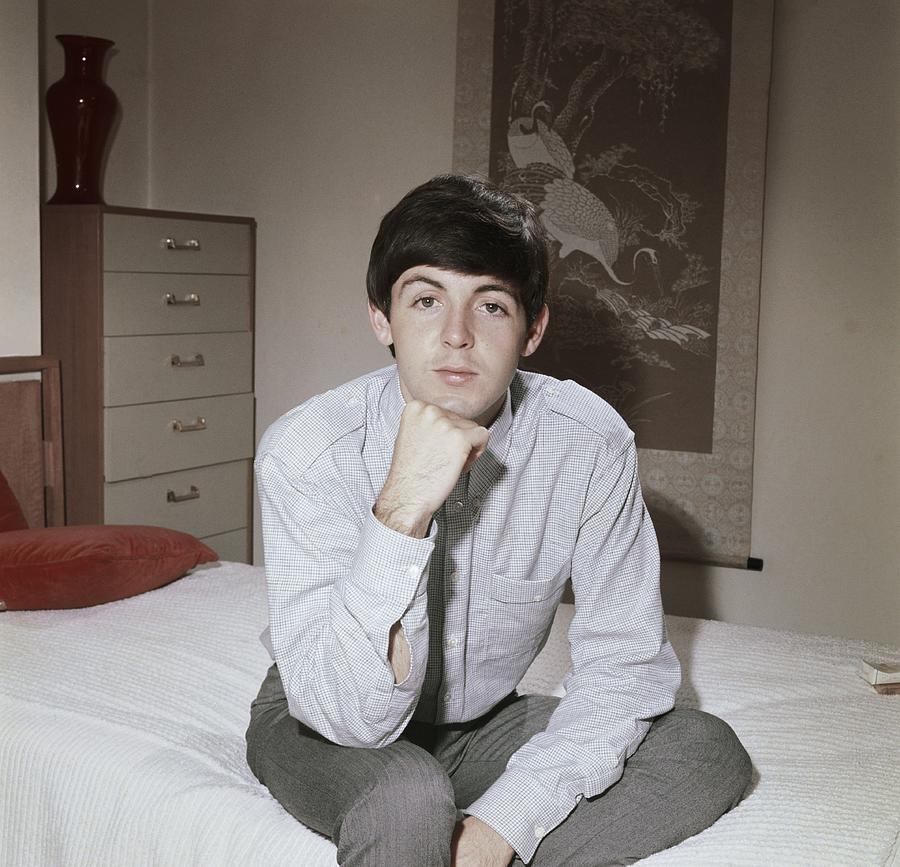 Paul Mccartney Photograph - Portrait On A Bed by Michael Ochs Archives