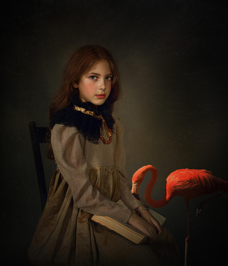 Portrait With Flamingo Photograph by Svetlana Melik-nubarova