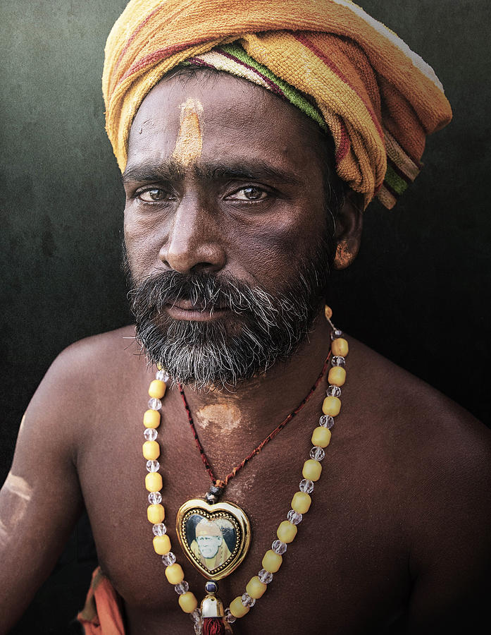Portrait.india Photograph by Mohammed Alhajri