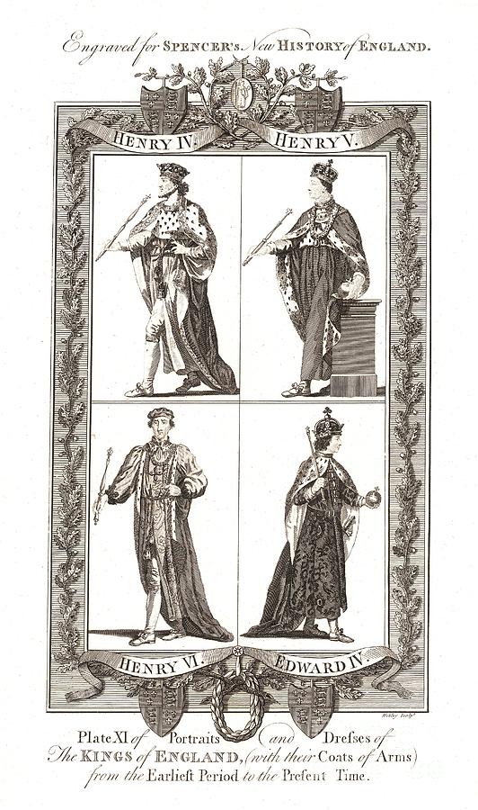 Portraits And Dresses Of The Kings Drawing by Print Collector