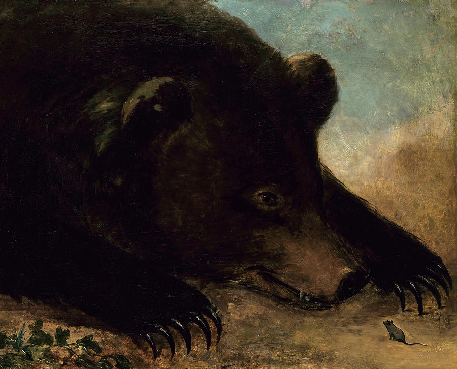 George Catlin Painting - Portraits Of A Grizzly Bear And Mouse, Life Size by George Catlin George Catlin Painting - Portraits Of A Grizzly Bear And Mouse, Life Size by George Catlin