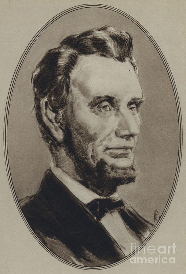 Portraits Of American Statesmen, Abraham Lincoln Painting by Gordon Ross