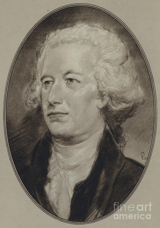 Portraits Of American Statesmen, Alexander Hamilton Painting by Gordon Ross