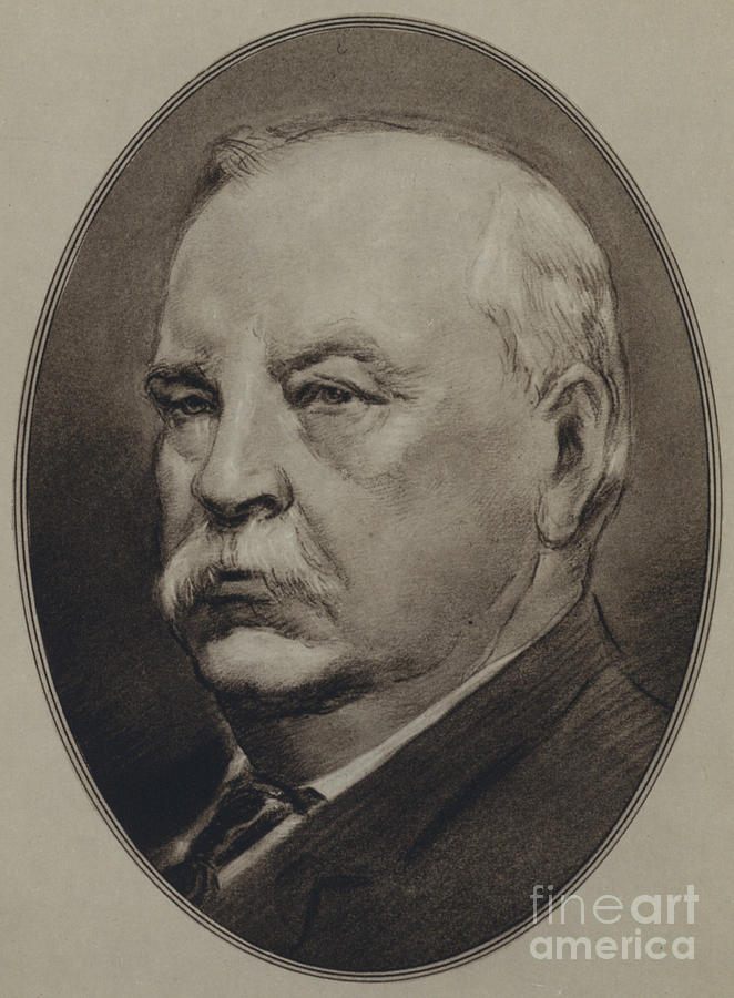 Portraits Of American Statesmen, Grover Cleveland Painting by Gordon Ross
