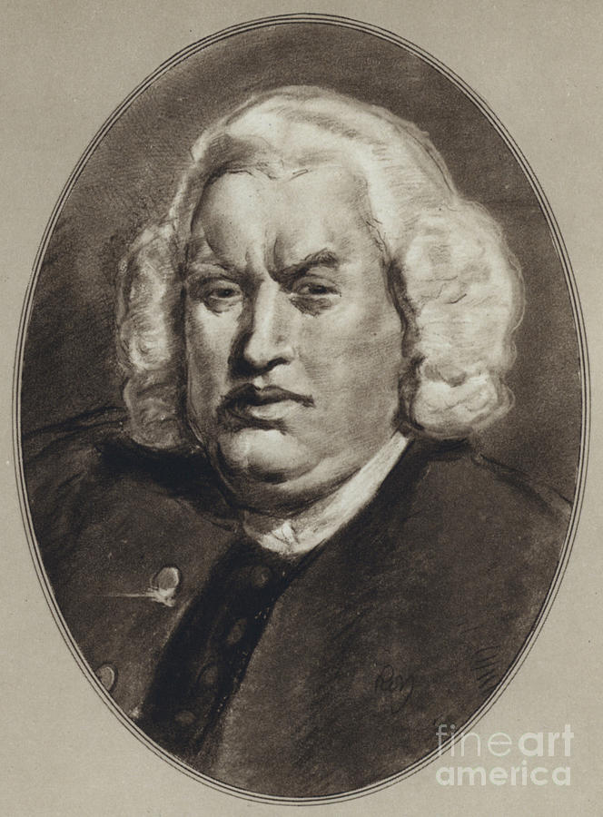 Portraits Of Famous Men Samuel Johnson Litho Painting by Gordon Ross