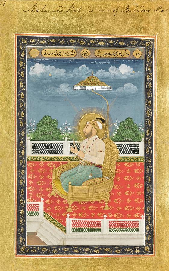 Architecture Painting - portraits of Mughal emperors and their ancestors, India, Delhi, late Mughal, early 19th century 6 by Celestial Images