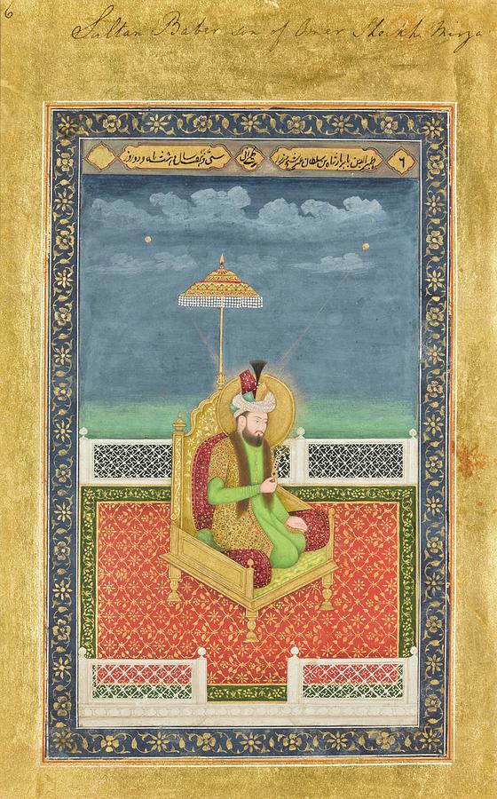 Architecture Painting - portraits of Mughal emperors and their ancestors, India, Delhi, late Mughal, early 19th century 8 by Celestial Images