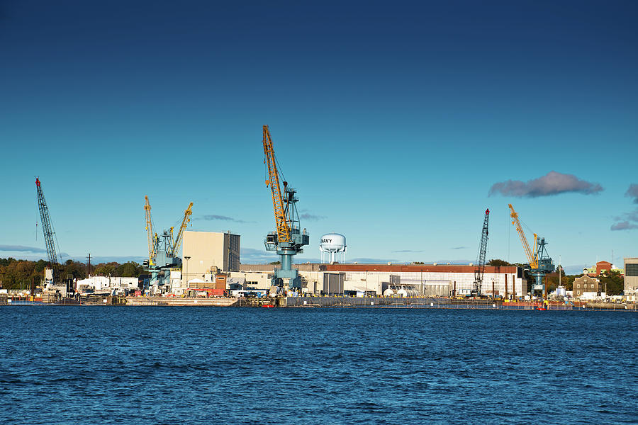 Portsmouth Naval Shipyard, Maine. U.S.A. Photograph by Richard Gibb