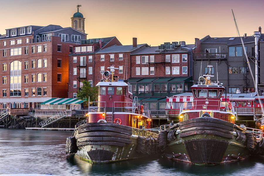 Architecture Photograph - Portsmouth, New Hampshire, Usa Town by Sean Pavone