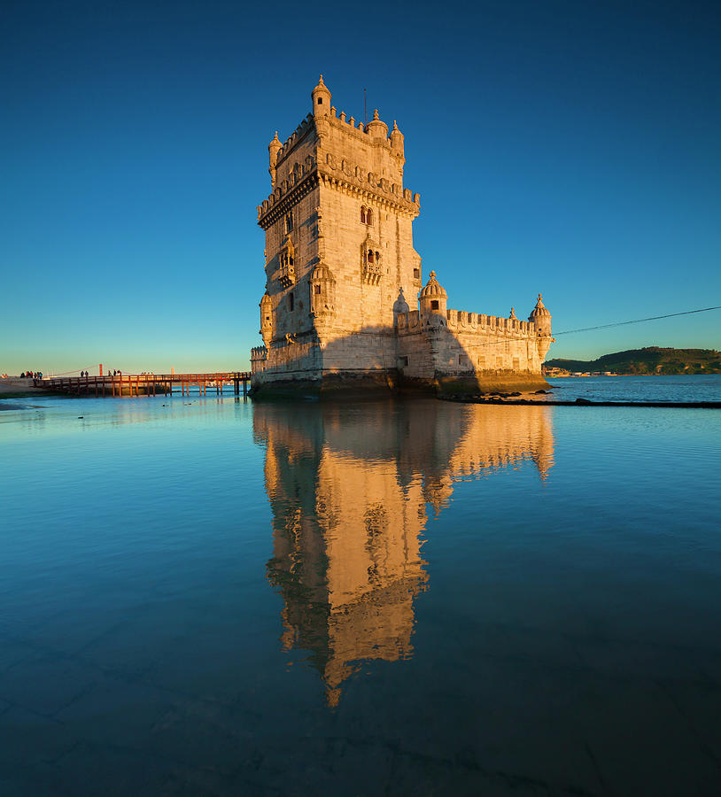 Portugal, Distrito De Lisboa, Lisbon, Belem, Belem Tower, Sunset ...