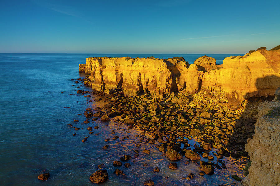 Portugal, Faro, Albufeira, Atlantic Ocean, Algarve, Praia Do Castelo, Alba Digital Art by Olimpio Fantuz
