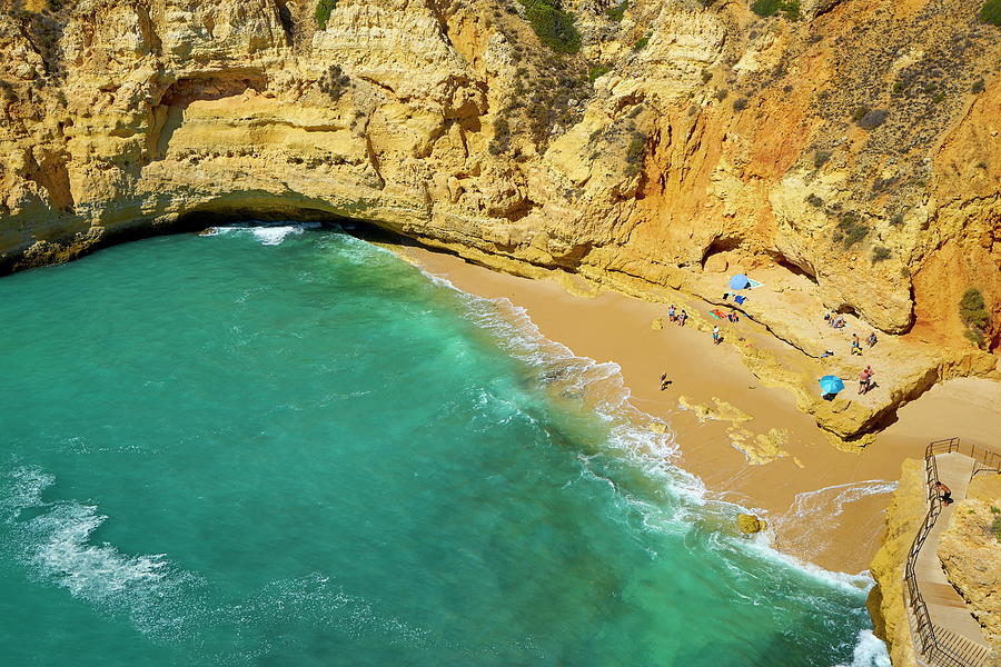 Portugal, Faro, Carvoeiro, Paradise Beach, Carvoeiro, Algarve Digital Art by Jan Wlodarczyk