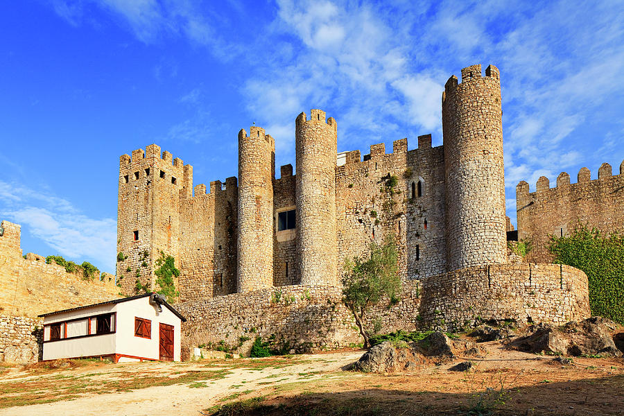 Architecture Digital Art - Portugal, Leiria, Obidos, Estremadura, Ribatejo, Costa De Prata, Silver Coast, Silver Coast, The Castle by Luigi Vaccarella