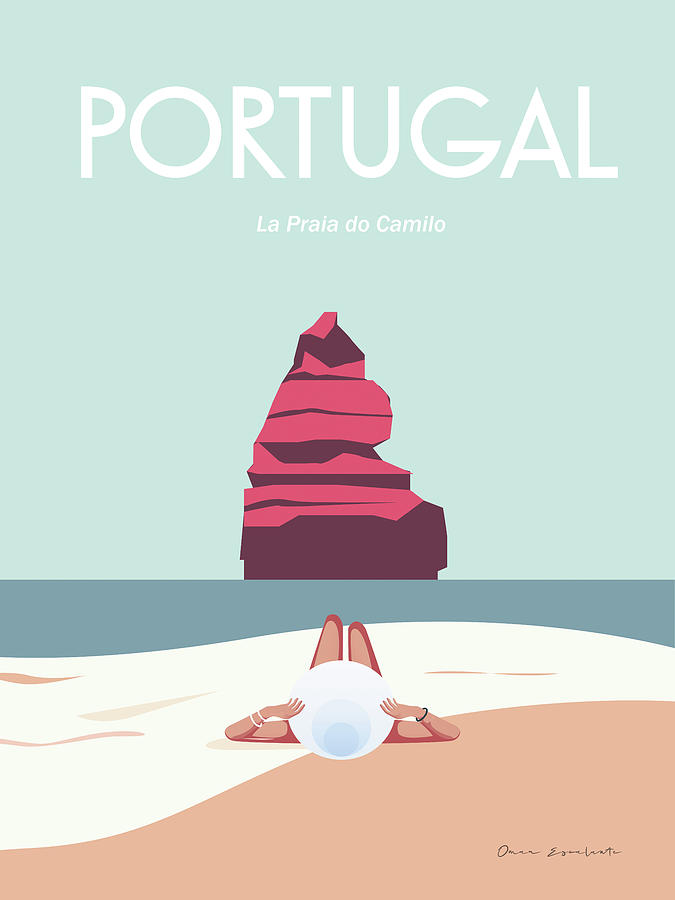 Beach Mixed Media - Portugal by Omar Escalante