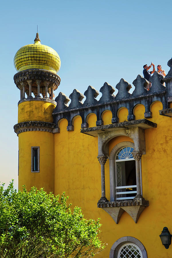Portugal, Sintra, Castle Of Pena, Pena Palace, Onion Dome Digital Art by Gabriel Jaime Jimenez