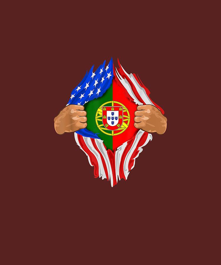 Portuguese Digital Art - Portuguese Blood Inside Me Tshirt Portugal Flag Gift by Do David Portuguese Digital Art - Portuguese Blood Inside Me Tshirt Portugal Flag Gift by Do David
