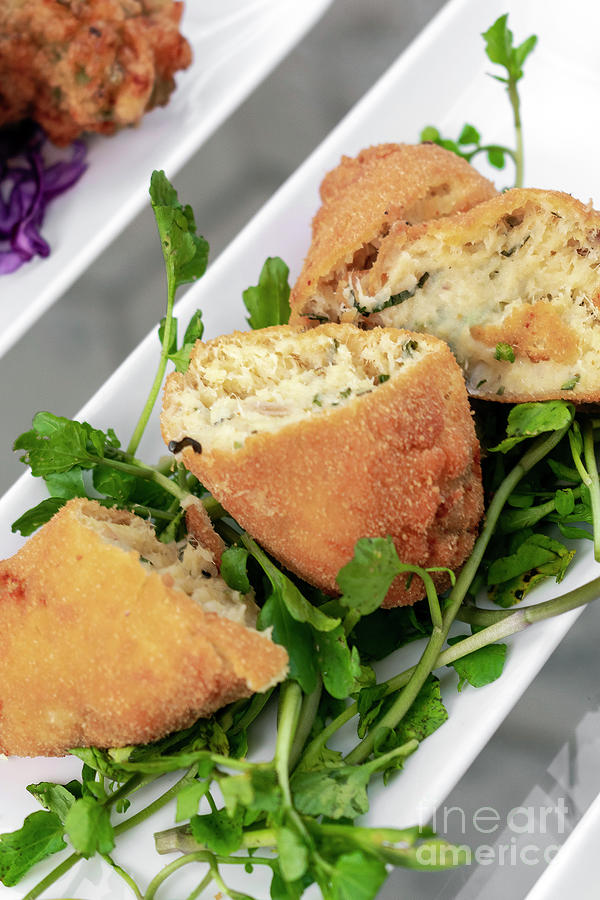 Portuguese Traditional Bacalhau Fried Cod Fish Croquette