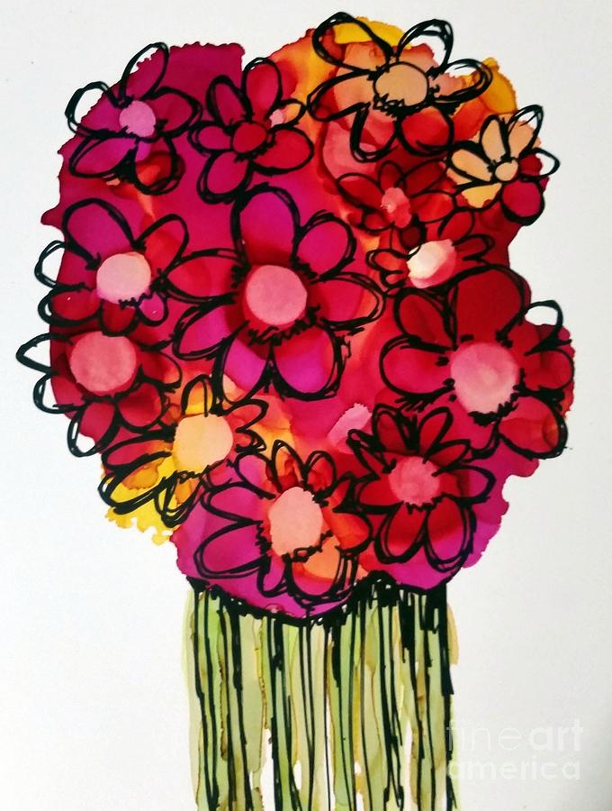 POSCA bouquet 1 Painting by Beth Kluth