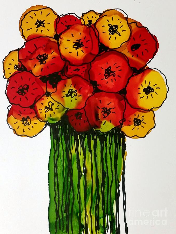 POSCA bouquet 2 Painting by Beth Kluth