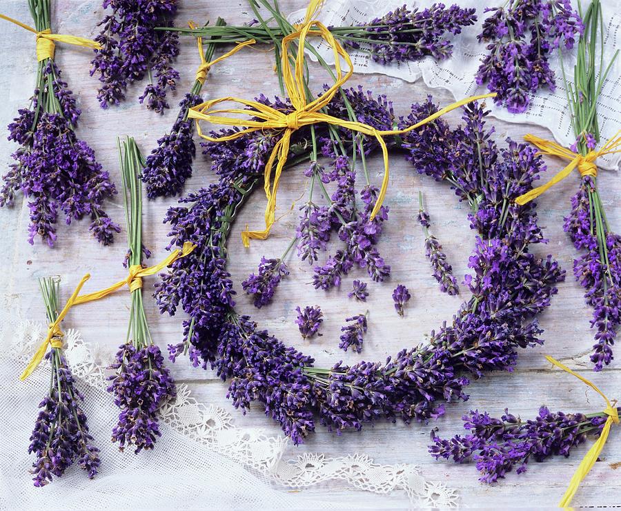 Posies And Wreath Of Lavender Photograph by Rita Bellmann