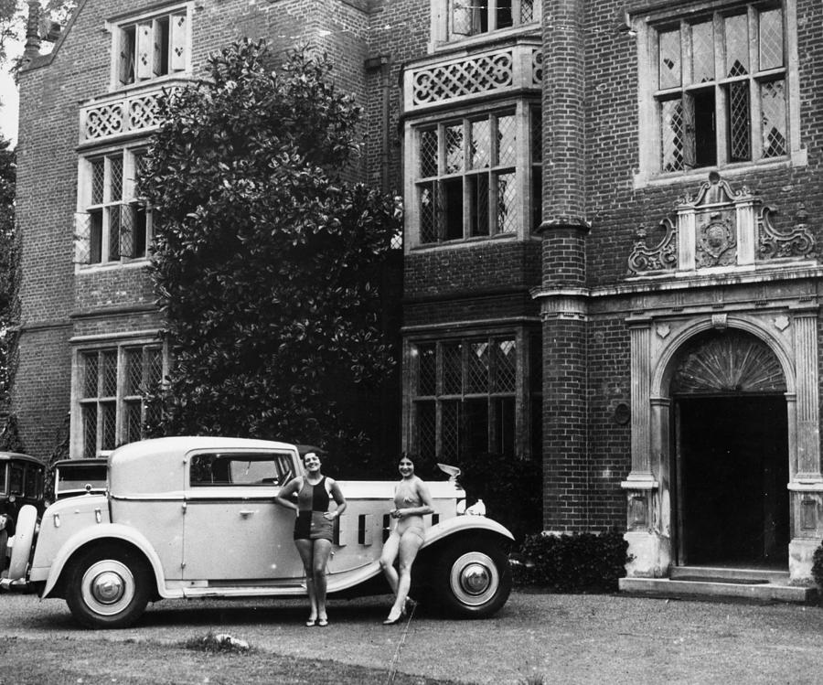 Rolls Royce Photograph - Posing With Rolls by General Photographic Agency Rolls Royce Photograph - Posing With Rolls by General Photographic Agency