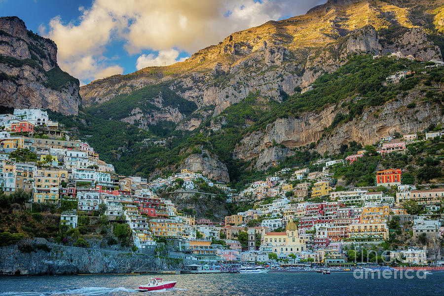 Positano from the Sea Photograph by Inge Johnsson