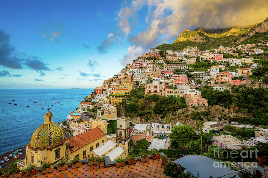 Architecture Photograph - Positano September Evening by Inge Johnsson