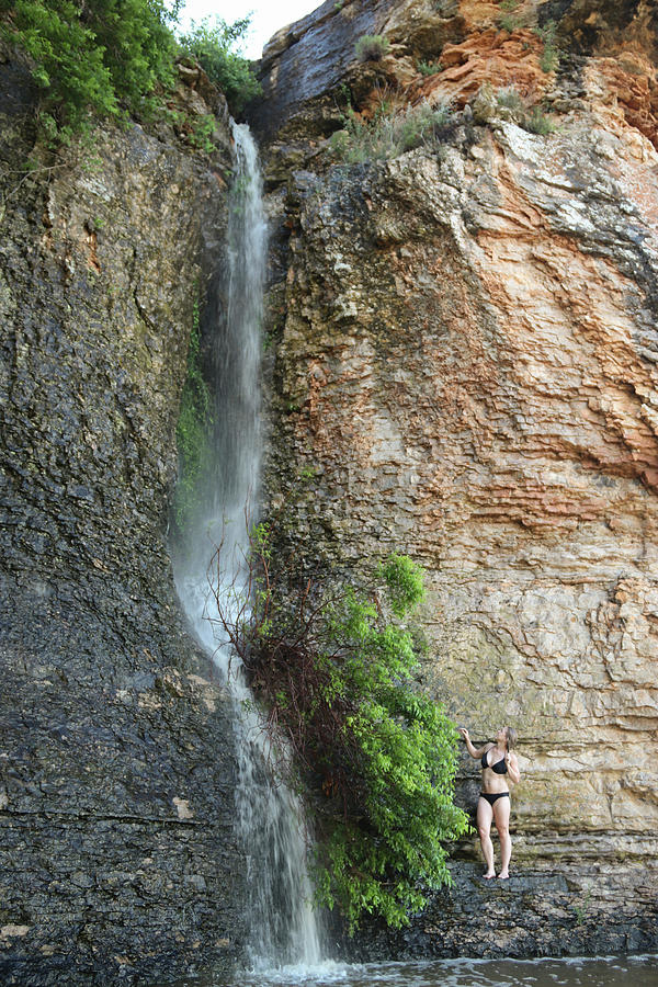 Summer Photograph - Possum Kingdom Waterfall by Emily Olson